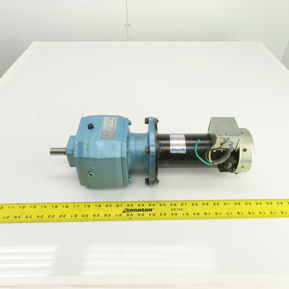 Grove BMCQ13-C 25.6:1 Ratio In-Line Gear Reducer 68RPM Output 1/4HP 90V DC