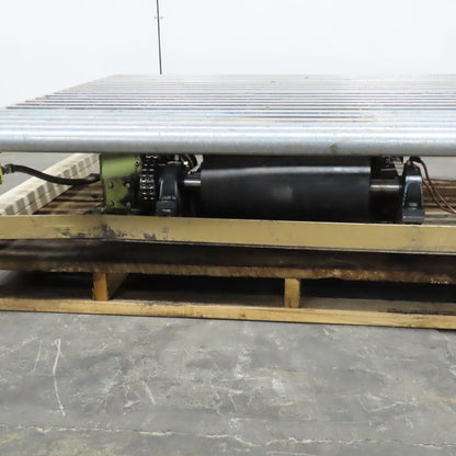 75.5" W x 60" Long Belt Driven Live Roller Conveyor 208-460V 18.5FPM Needs Belt