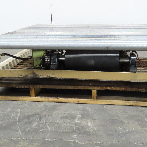 75.5" W x 60" Long Belt Driven Live Roller Conveyor 208-460V 18.5FPM Needs Belt