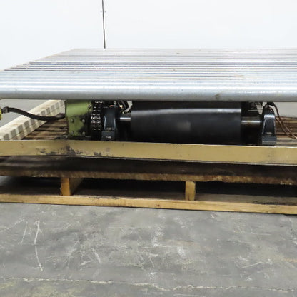 75.5" W x 60" Long Belt Driven Live Roller Conveyor 208-460V 18.5FPM Needs Belt