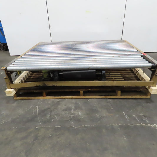 75.5" W x 60" Long Belt Driven Live Roller Conveyor 208-460V 18.5FPM Needs Belt