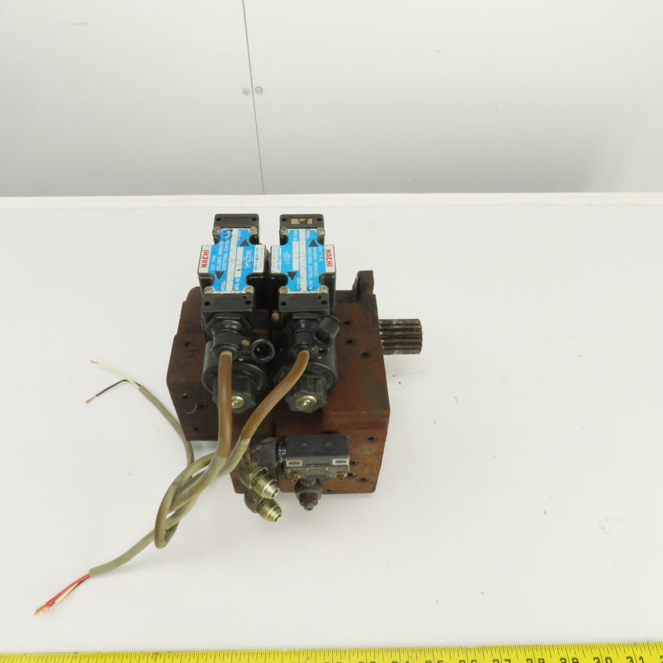 Nachi PI-0B-87-2TSLL1-1486A Hydraulic Index Motor W/ 2 Solenoid Valves