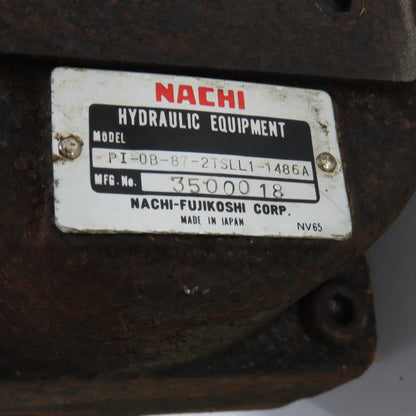 Nachi PI-0B-87-2TSLL1-1486A Hydraulic Index Motor W/ 2 Solenoid Valves