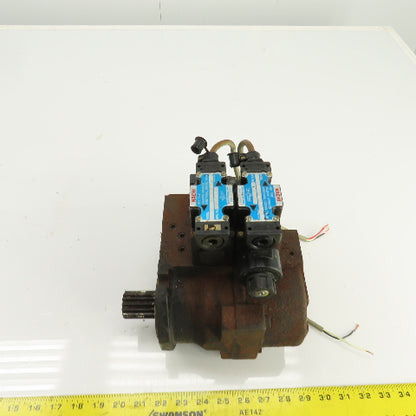 Nachi PI-0B-87-2TSLL1-1486A Hydraulic Index Motor W/ 2 Solenoid Valves