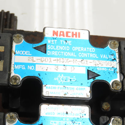 Nachi PI-0B-87-2TSLL1-1486A Hydraulic Index Motor W/ 2 Solenoid Valves