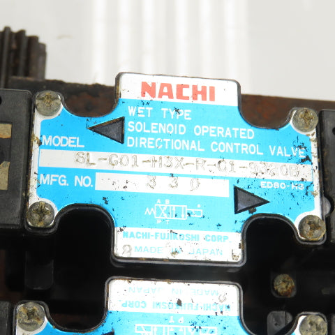 Nachi PI-0B-87-2TSLL1-1486A Hydraulic Index Motor W/ 2 Solenoid Valves