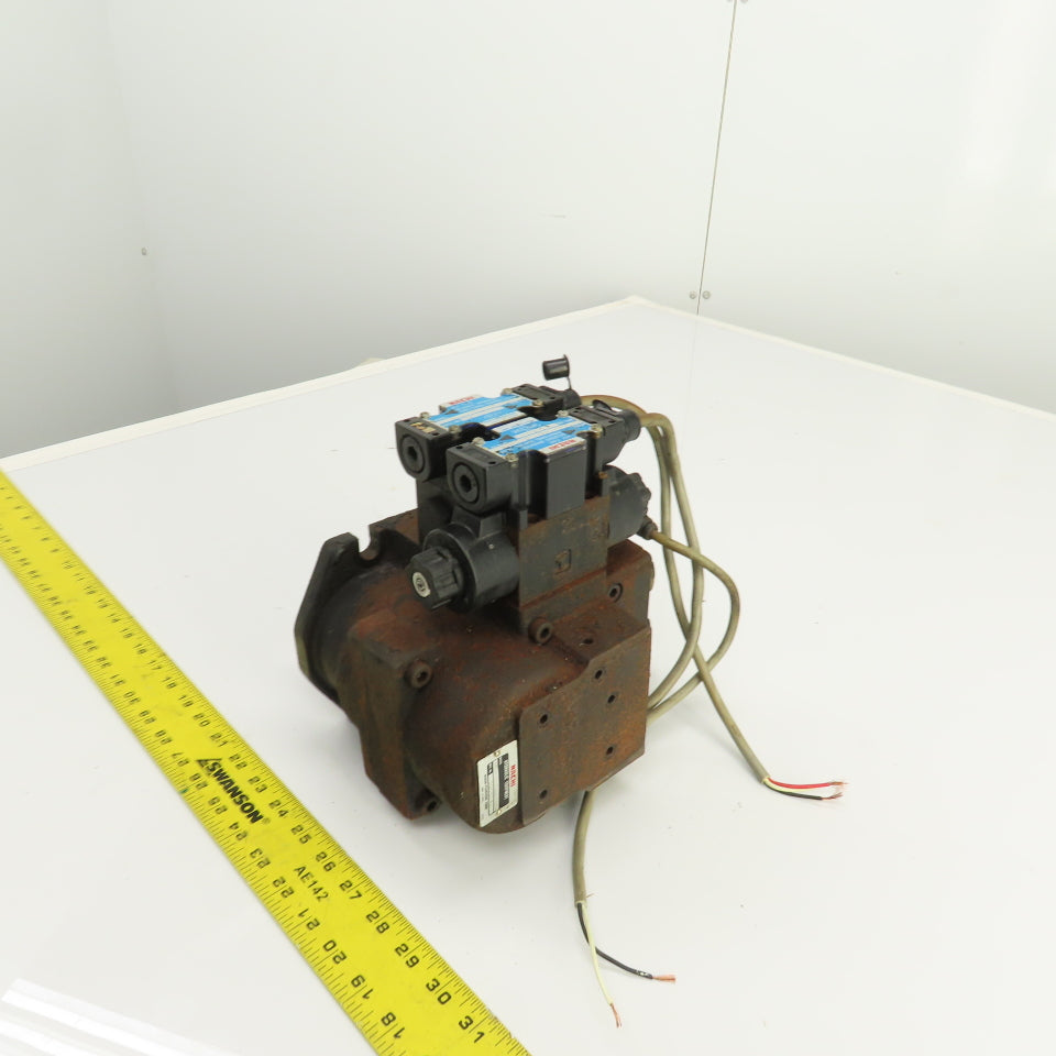Nachi PI-0B-87-2TSLL1-1486A Hydraulic Index Motor W/ 2 Solenoid Valves