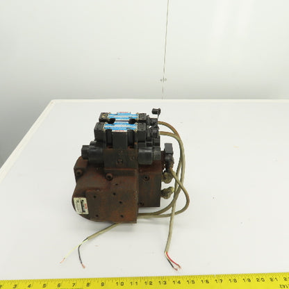 Nachi PI-0B-87-2TSLL1-1486A Hydraulic Index Motor W/ 2 Solenoid Valves