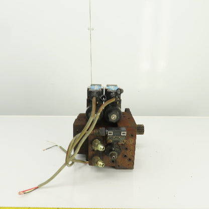 Nachi PI-0B-87-2TSLL1-1486A Hydraulic Index Motor W/ 2 Solenoid Valves