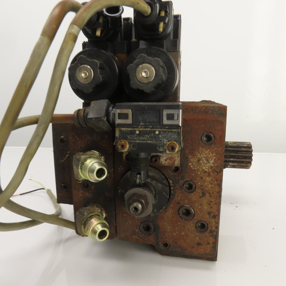 Nachi PI-0B-87-2TSLL1-1486A Hydraulic Index Motor W/ 2 Solenoid Valves