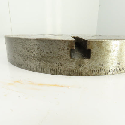 12-1/2" OD Lathe Mill Chuck Round Face Back Plate 7/16" 6-Pin W/ 1" T-Slots