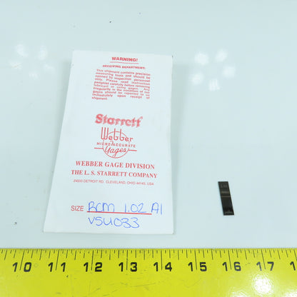 Starrett Webber Croblox Rectangular Gage Block 1.02 Metric