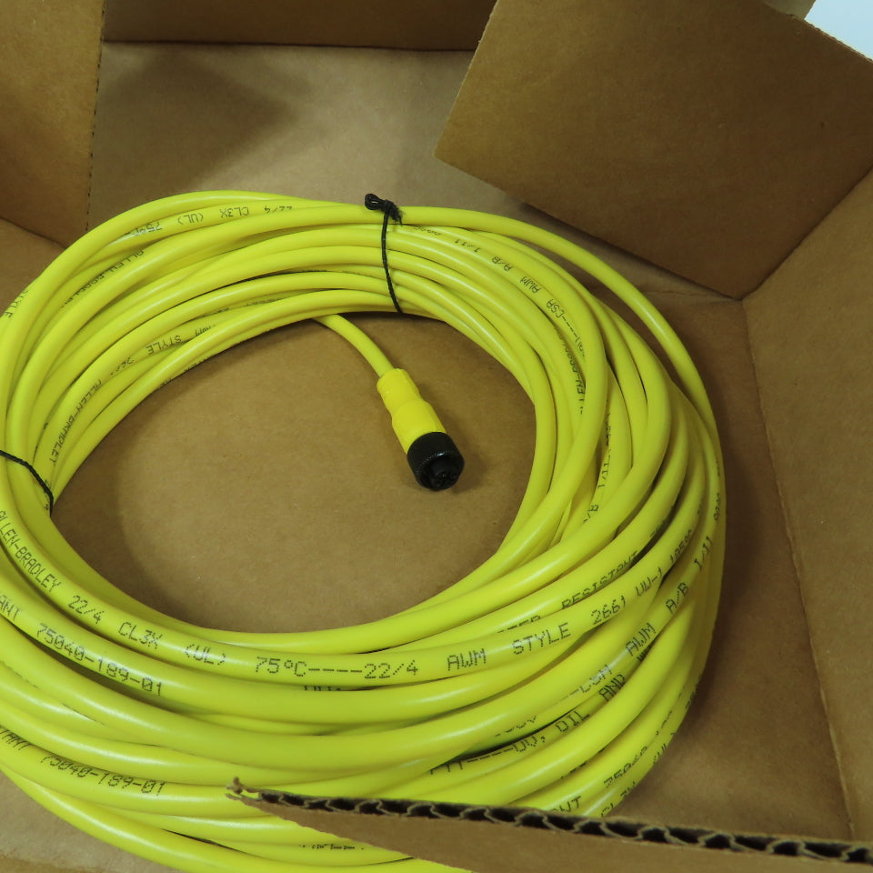 Allen Bradley 889D-F4AC-15 Ser B 15 Meter Straight QD Cordset 4-Pin DC Micro