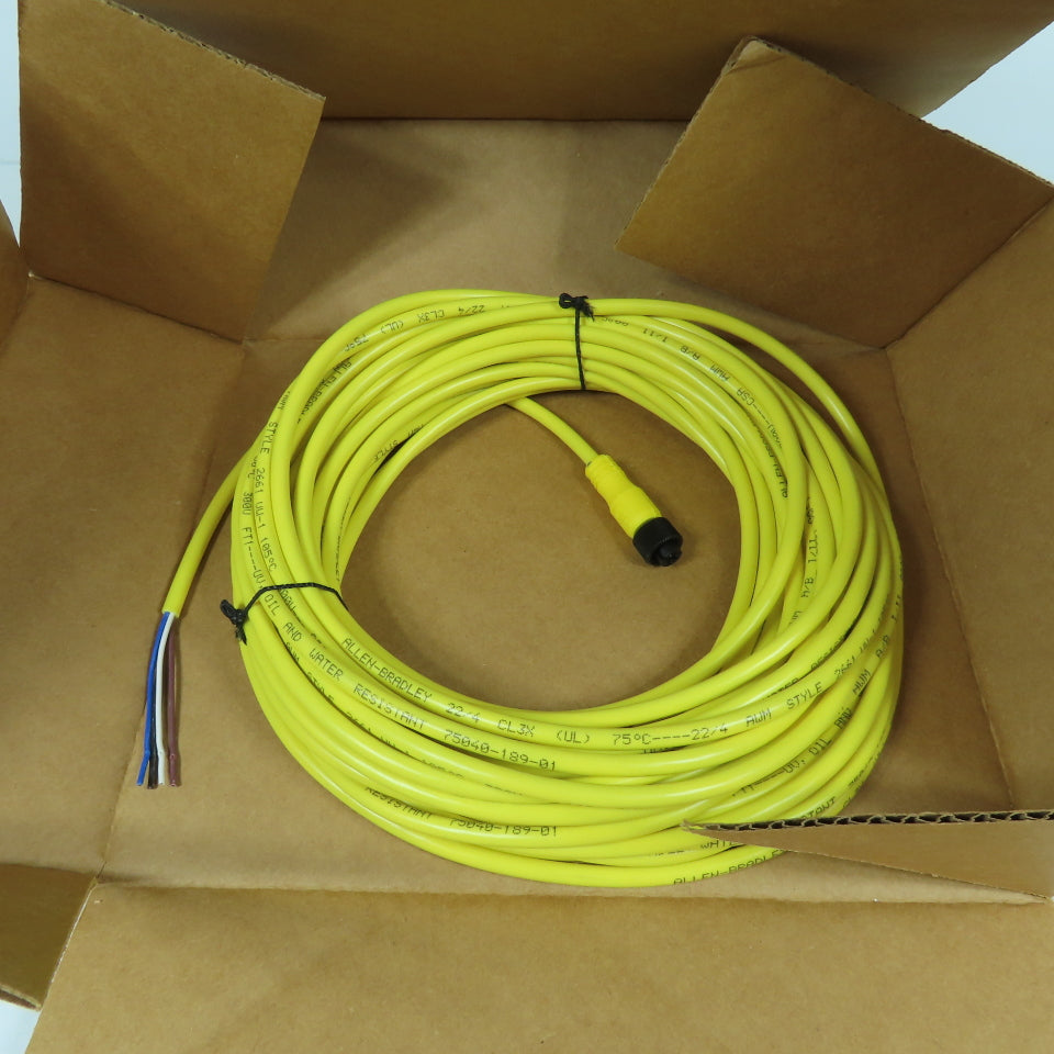 Allen Bradley 889D-F4AC-15 Ser B 15 Meter Straight QD Cordset 4-Pin DC Micro