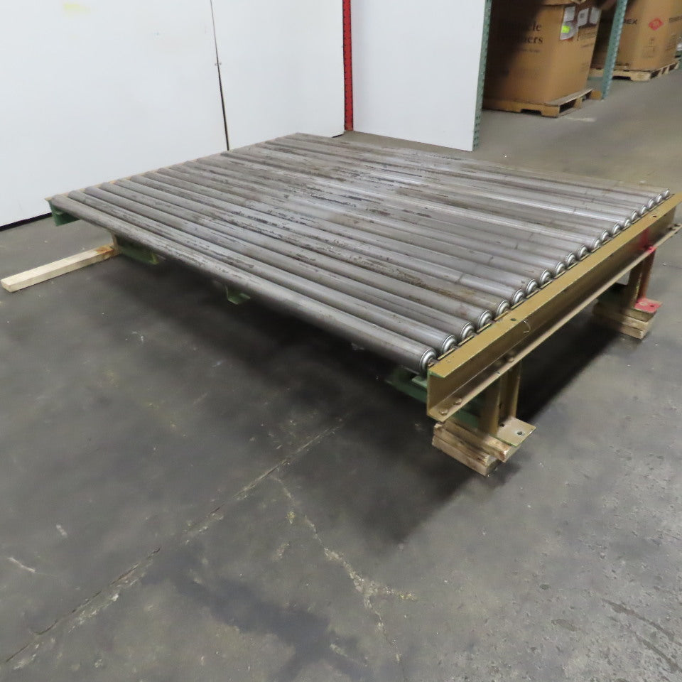 82" BF x 60" OAL Power Roller Conveyor 230/460V 3Ph 17.5FPM Needs Belt