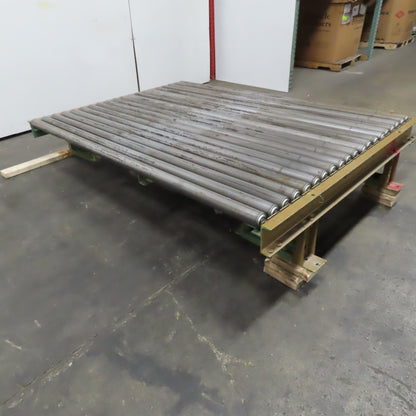 82" BF x 60" OAL Power Roller Conveyor 230/460V 3Ph 17.5FPM Needs Belt