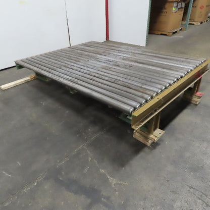 82" BF x 60" OAL Power Roller Conveyor 230/460V 3Ph 17.5FPM Needs Belt