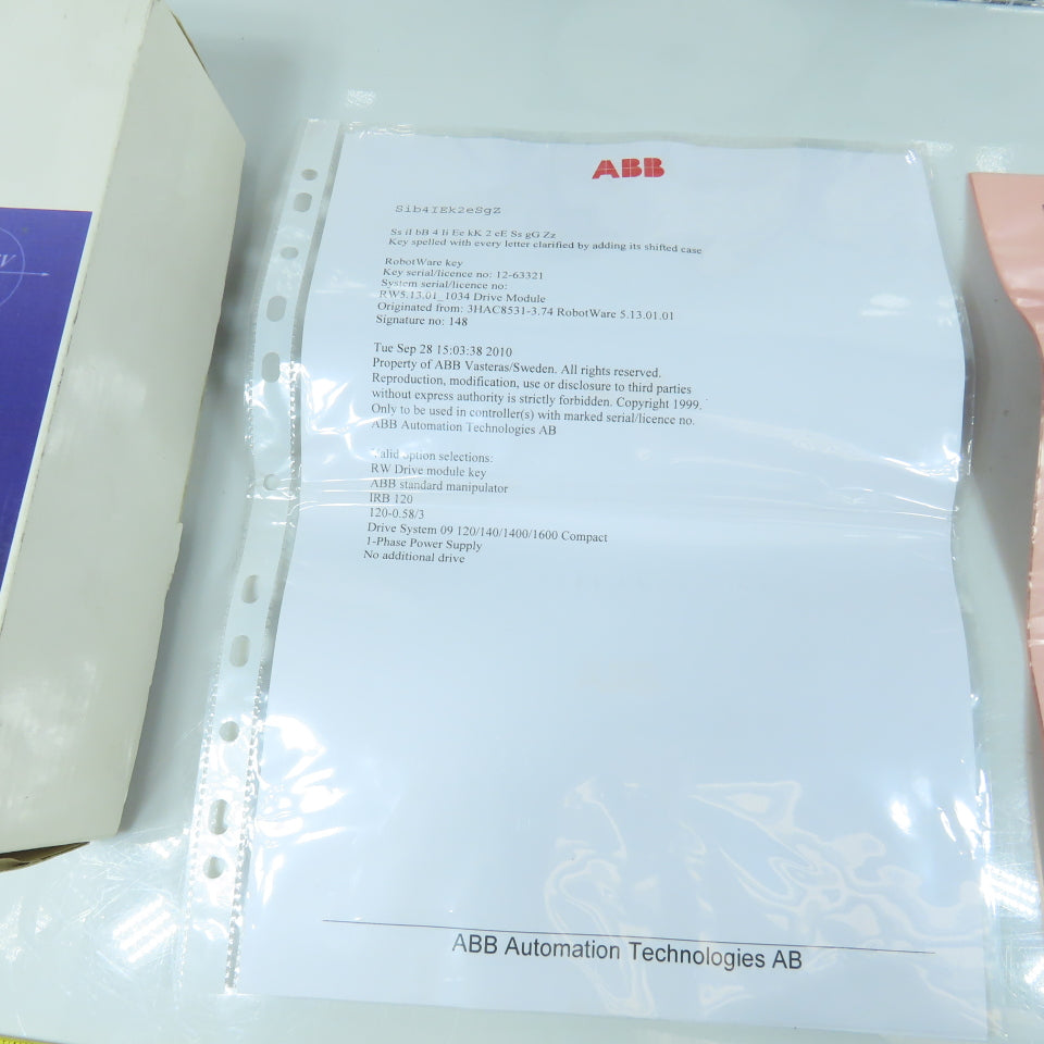 ABB RobotWare 5 & RobotStudio Software 3HAC8531-3.7 RW5.13.01.01