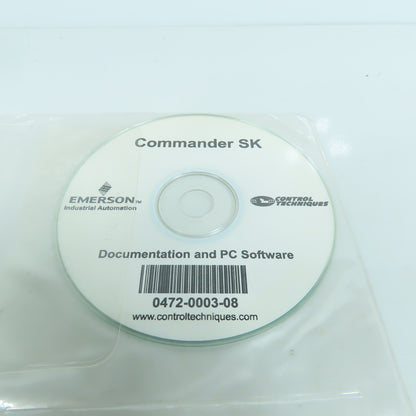 Control Techniques 0472-0003-08 Commander SK Documentation & PC Software
