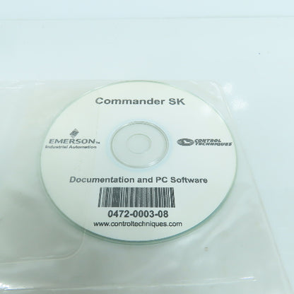 Control Techniques 0472-0003-08 Commander SK Documentation & PC Software