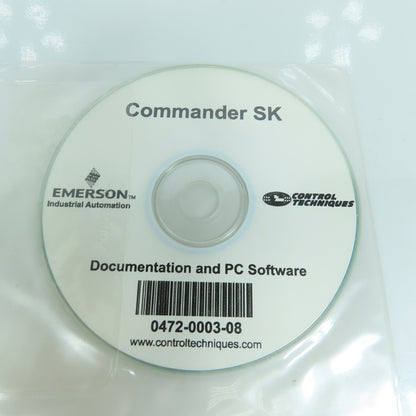 Control Techniques 0472-0003-08 Commander SK Documentation & PC Software