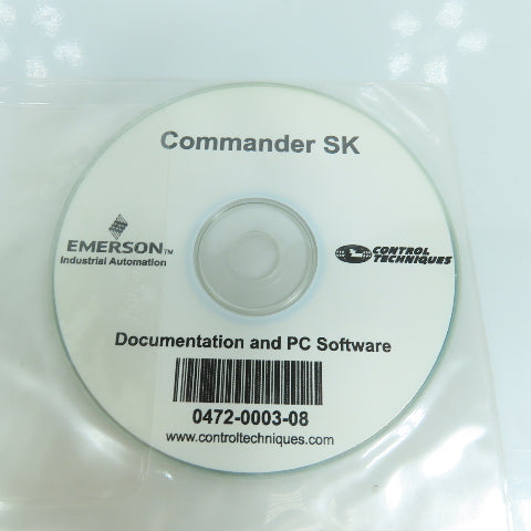 Control Techniques 0472-0003-08 Commander SK Documentation & PC Software