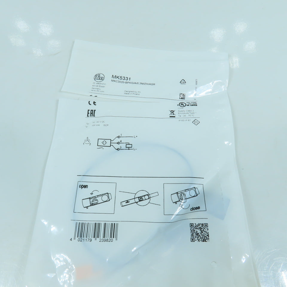 IFM MK5331 MKC3020-BPKG/A/0,3M/Z/ASR C-Slot Cylinder Sensor 10-30V DC