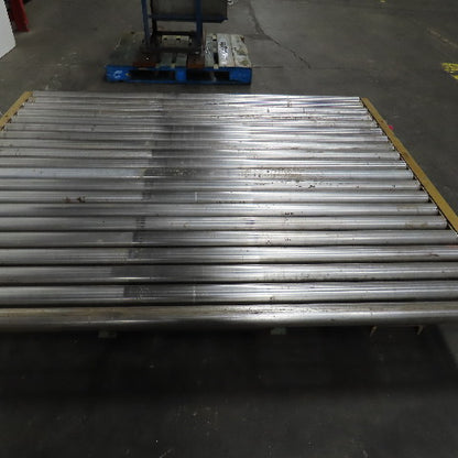 70" x 60" Powered Roller Conveyor 230/460V 3Ph 18FPM Needs Belt