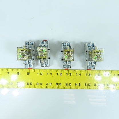 Square D RS42M1P14V20 8501 120V Plug-In Relay & Base 8501NR42 10A-300V Lot Of 4