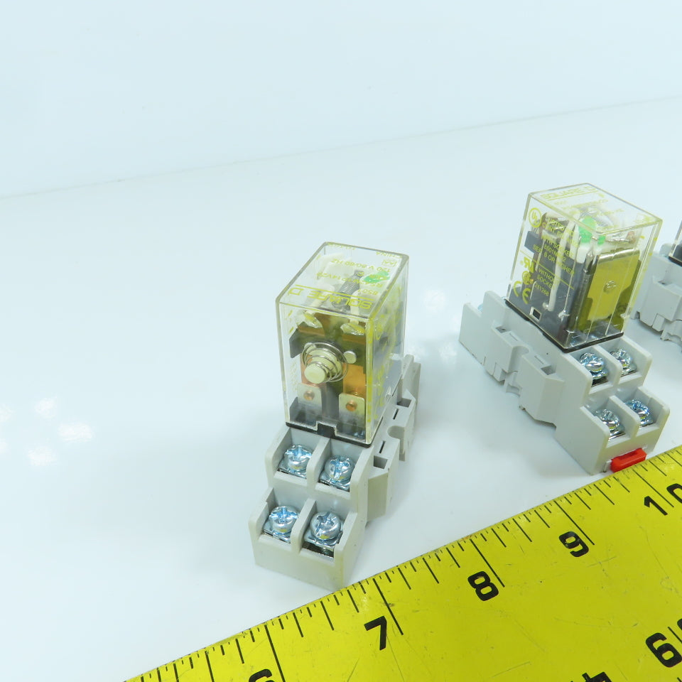 Square D RS42M1P14V20 8501 120V Plug-In Relay & Base 8501NR42 10A-300V Lot Of 4