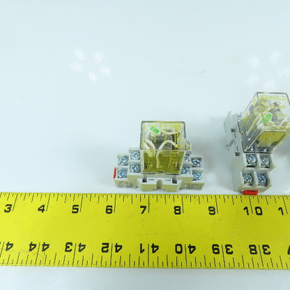 Square D RS42M1P14V20 8501 120V Plug-In Relay & Base 8501NR42 10A-300V Lot Of 4