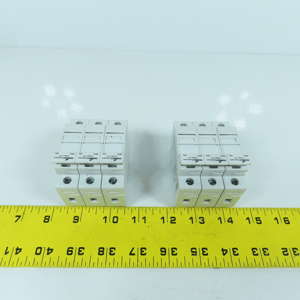 Cooper Bussmann CHCC 30A 600V Fuse Holder 3-Pole Lot Of 2