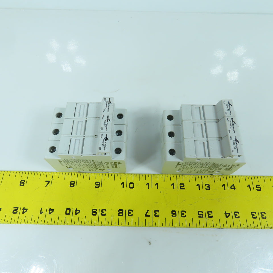 Cooper Bussmann CHCC 30A 600V Fuse Holder 3-Pole Lot Of 2
