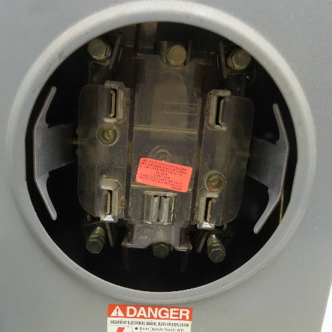 Schlumberger Type SL2S 200CL 480V 3Ph 3W 60Hz 57.6Kh Kilowatt-hour Meter & Base