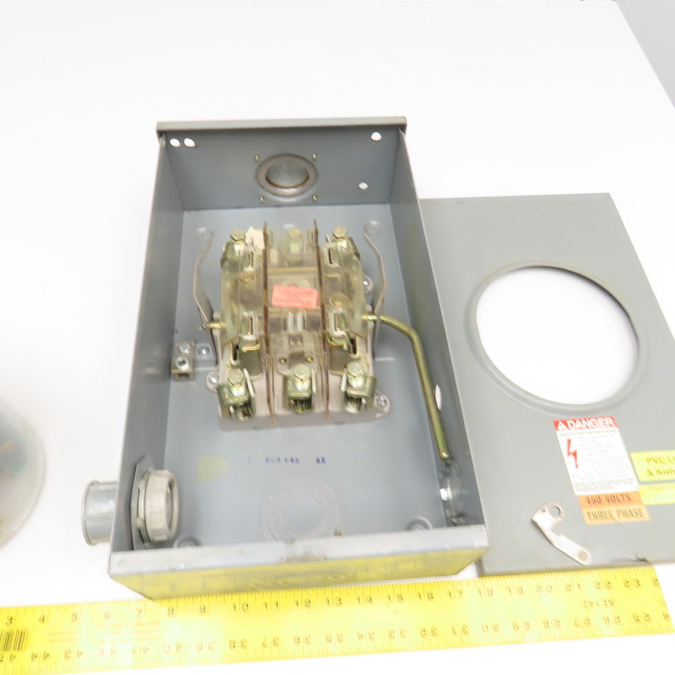 Schlumberger Type SL2S 200CL 480V 3Ph 3W 60Hz 57.6Kh Kilowatt-hour Meter & Base