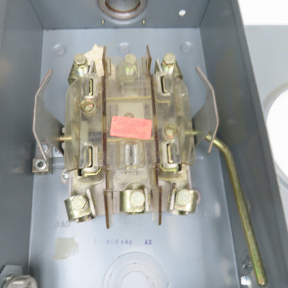 Schlumberger Type SL2S 200CL 480V 3Ph 3W 60Hz 57.6Kh Kilowatt-hour Meter & Base