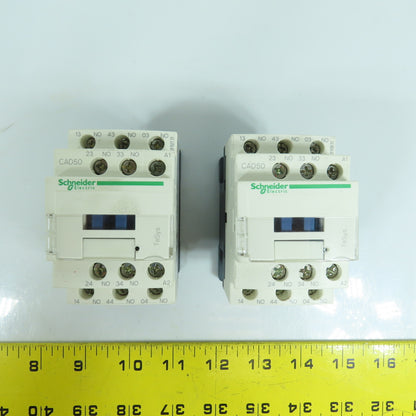 Schneider CAD50 10A Contactor Starter 120V Coil Lot Of 2
