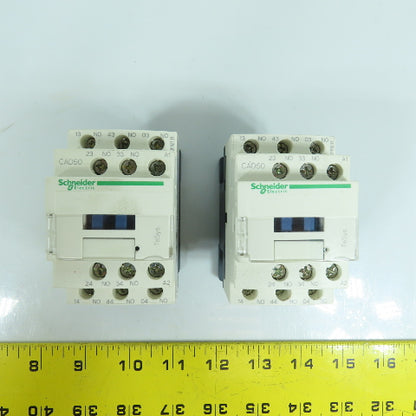 Schneider CAD50 10A Contactor Starter 120V Coil Lot Of 2
