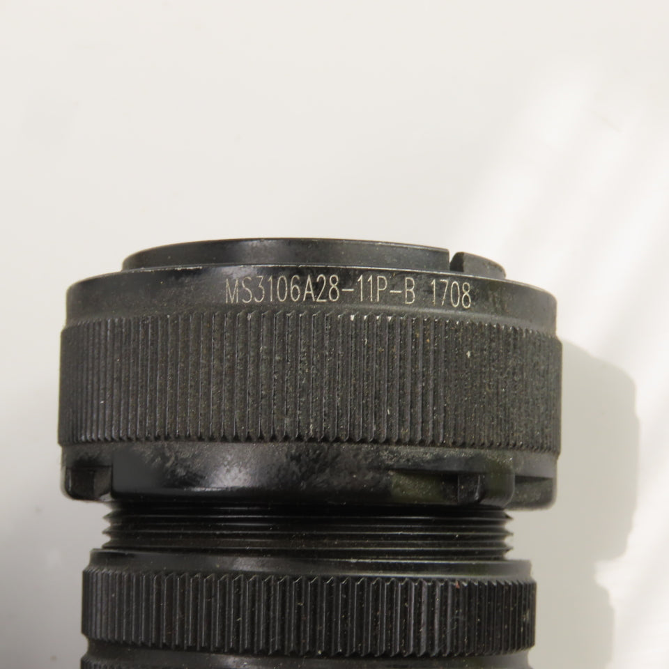 Sinz PT707 MS3106A28-11P 10' 22 Pin Right Angle Female x Straight Male Cordset
