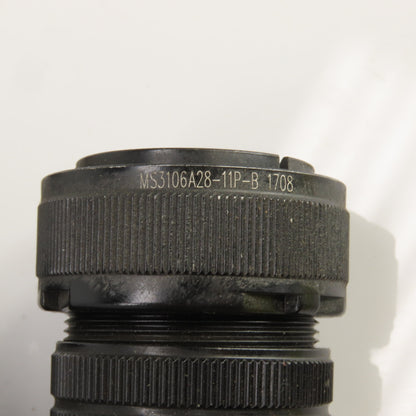 Sinz PT707 MS3106A28-11P 10' 22 Pin Right Angle Female x Straight Male Cordset