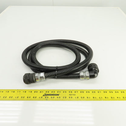 Sinz PT707 MS3106A28-11P 10' 22 Pin Right Angle Female x Straight Male Cordset