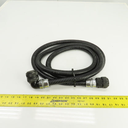 Sinz PT707 MS3106A28-11P 10' 22 Pin Right Angle Female x Straight Male Cordset