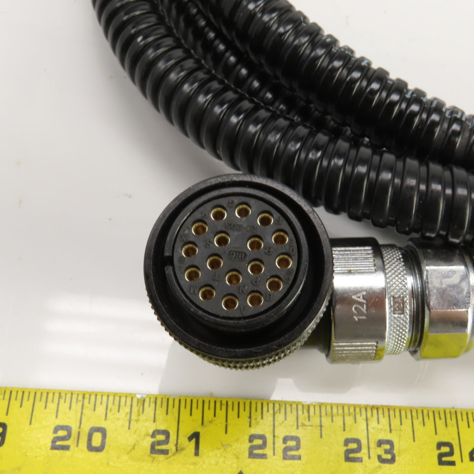Sinz PT707 MS3018A 20-29SW 10' 17 Pin Right Angle Female x Straight Male Cordset