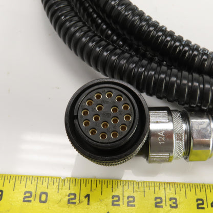 Sinz PT707 MS3018A 20-29SW 10' 17 Pin Right Angle Female x Straight Male Cordset