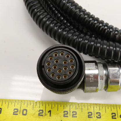 Sinz PT707 MS3018A 20-29SW 10' 17 Pin Right Angle Female x Straight Male Cordset