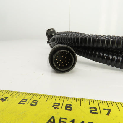 Sinz PT707 MS3018A 20-29SW 10' 17 Pin Right Angle Female x Straight Male Cordset
