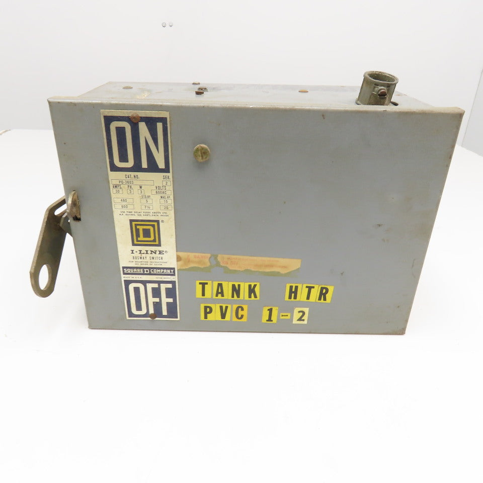 Square D PQ-3603 I-Line 30A 600VAC 3P 20Hp Max Busway Switch Bus Plug