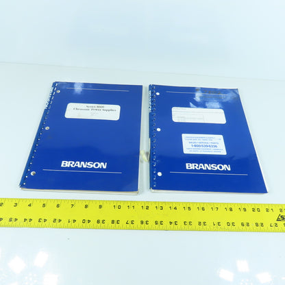 Branson Series 8000 Ultrasonic Power Supply Operator Manual & Addendum Lot Of 2
