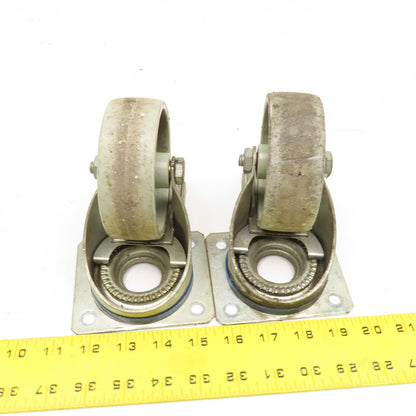 Manner 4" Light Duty Casters Plate Mount 2 Swivel 2 Ridgid Lot Of 4