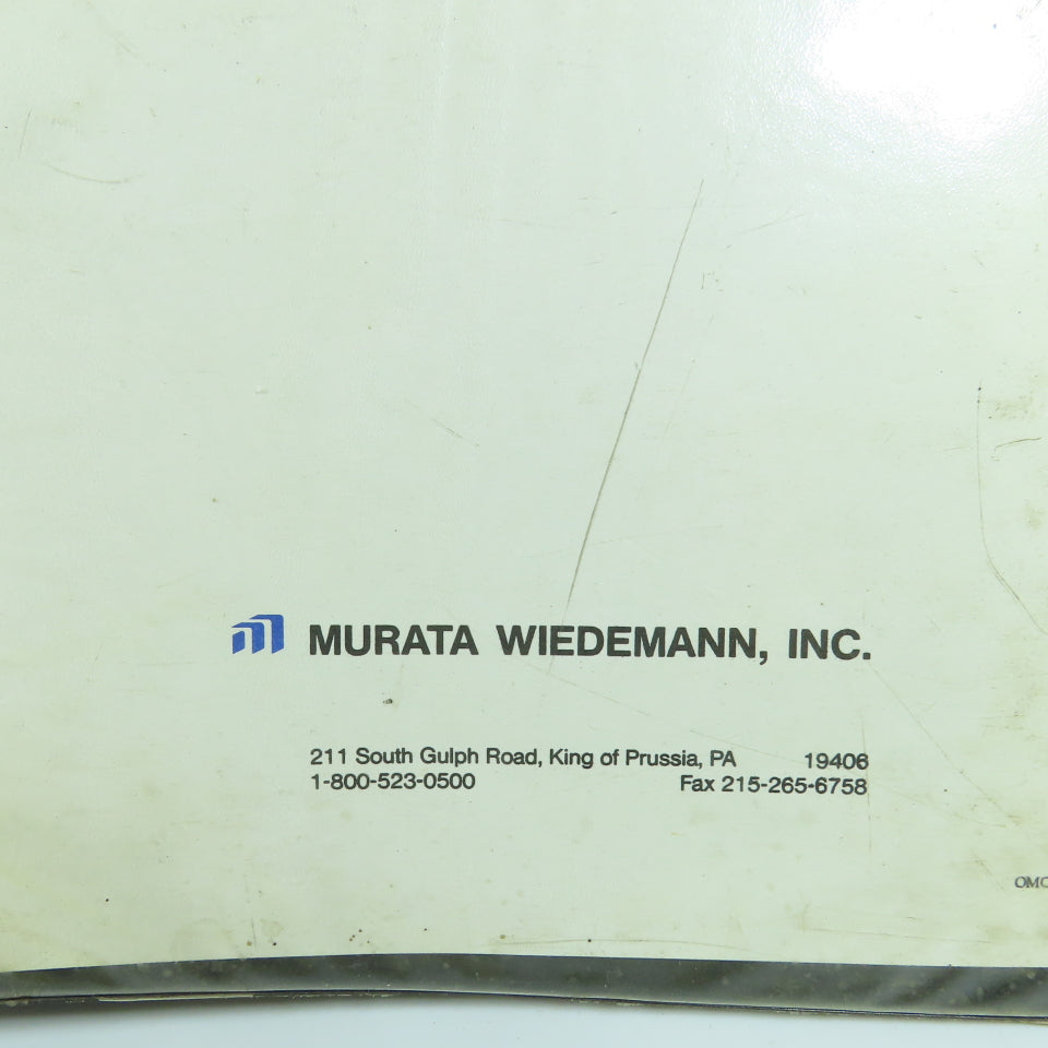 Murata Weidemann Centrum 1000 / 2000 Turret Punch Press Operation & Maintenance